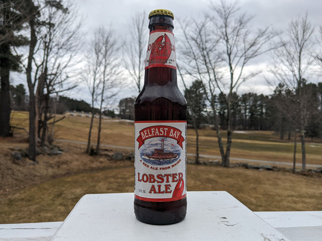 A bottle of Lobster Ale by Belfast Bay Brewing Company