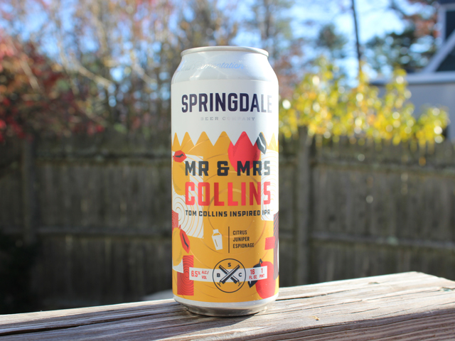 Springdale Beer Company Mr and Mrs Collins