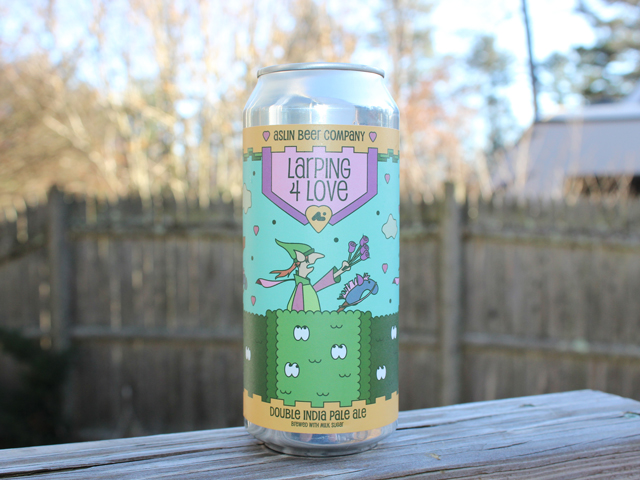 Larping 4 Love, a Double IPA brewed by Aslin Beer Company