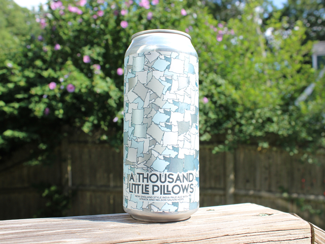 A Thousand Little Pillows, a New England IPA brewed by Aurora Brewing Company