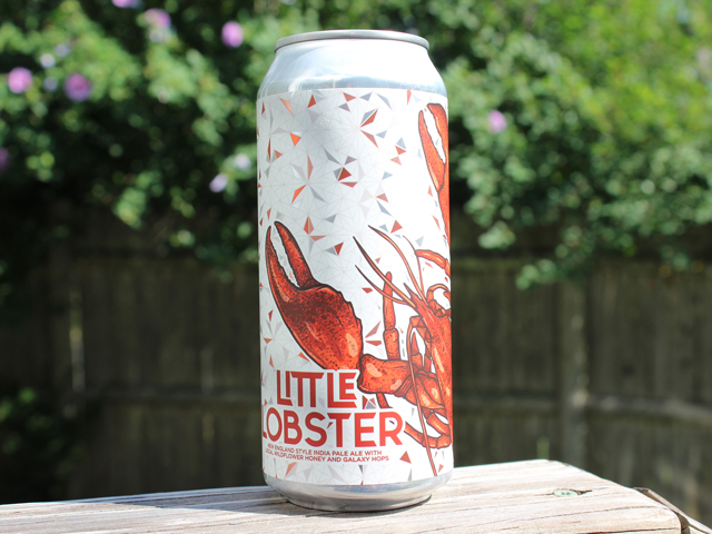 Little Lobster, a New England IPA brewed by Aurora Brewing Company