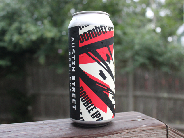 Bombtrack, a Double IPA brewed by Austin Street Brewery
