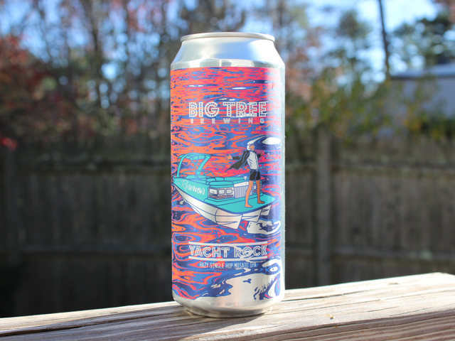 Yacht Rock, a Hazy Single Hop IPA brewed by Big Tree Brewing