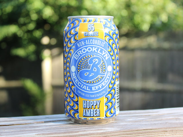 Special Effects Hoppy Amber, a NA Amber Beer brewed by Brooklyn Brewery