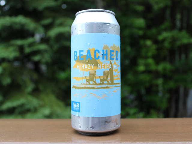 Beached is a Hazy New England India Pale Ale brewed by Millyard Brewery