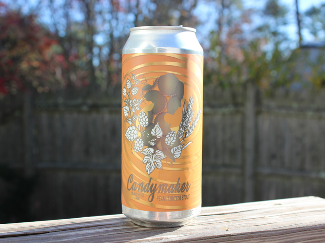 Candymaker, a Peanut Butter Stout brewed by Widowmaker Brewing Company