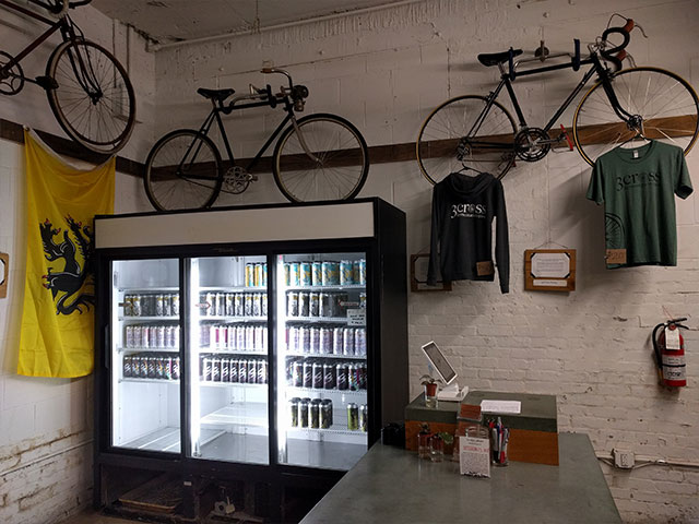 The inside of the 3cross coop is adorned with bikes