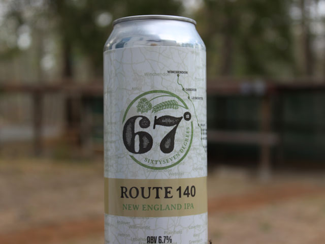 The Route 140 IPA from 67 Degrees Brewing