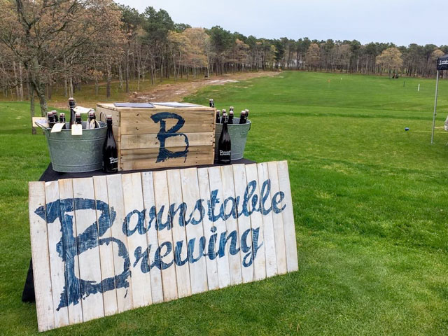 Pop up beer event, Barnstable Brewing sponsoring a hole on a Cape Cod golf course