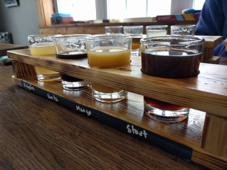 Burnt Timber Brewing beer flight