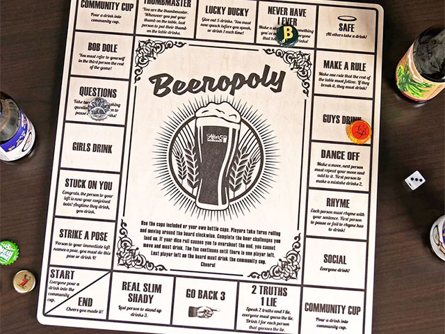 Beeropoly Beer Drinking Board Game