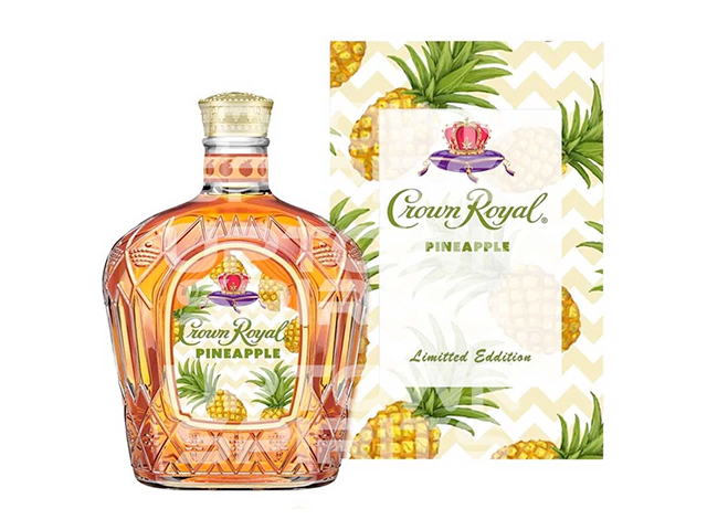 Crown Royal Pineapple bottle and advertisement
