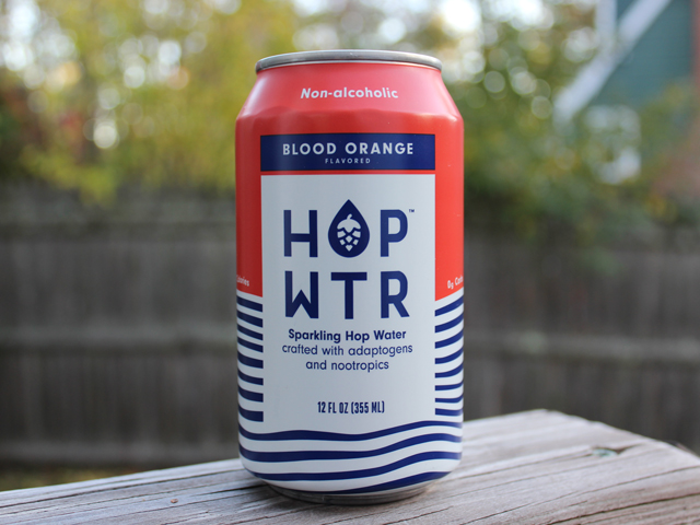 A can of Blood Orange Hop Wtr