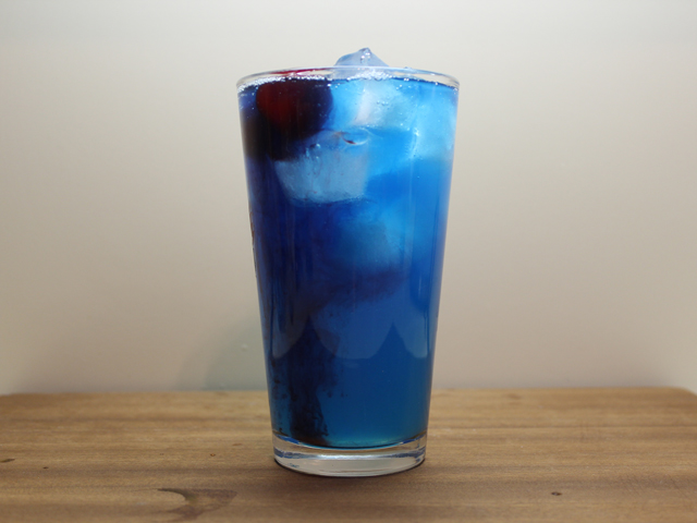 A Blue Lagoon Cocktail