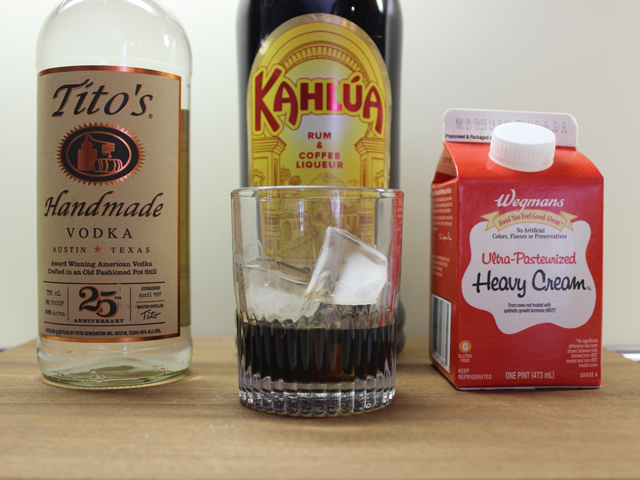 Step One: Adding Coffee Liqueur